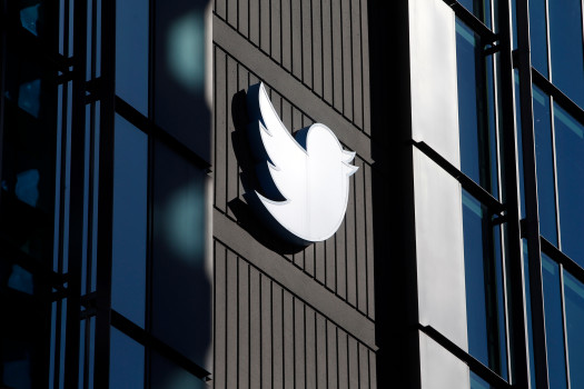 Tampak gedung kantor pusat Twitter di Silicon Valley